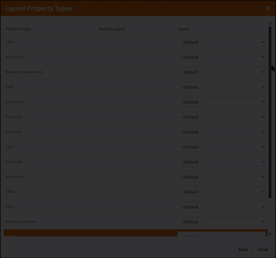 Once Default Layouts are set, click Save to apply your changes!